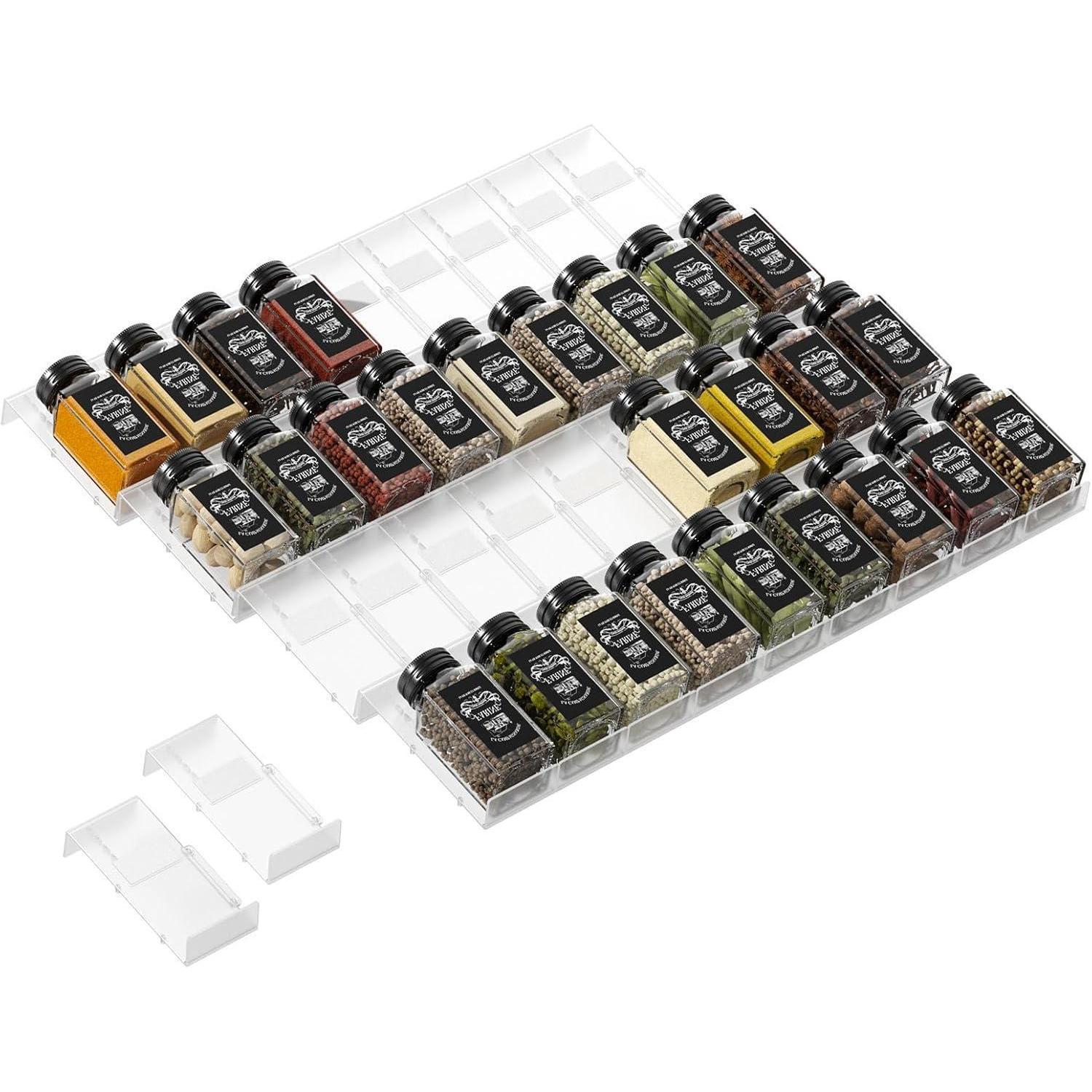 Gewürz Schublade Organizer 36 Stück Patchworkable Küchen Gewürzregal Spice Rack