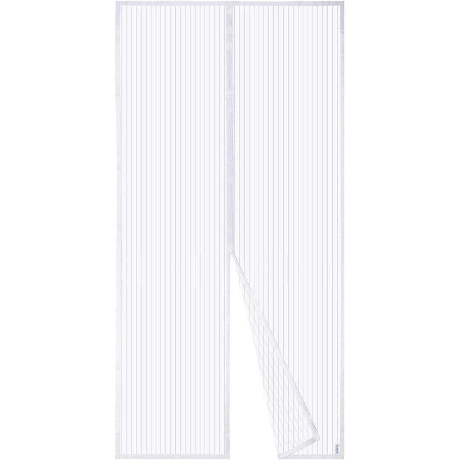 Fliegengitter Tür Magnet Insektenschutz Klebemontage 120x210 Cm Weiß