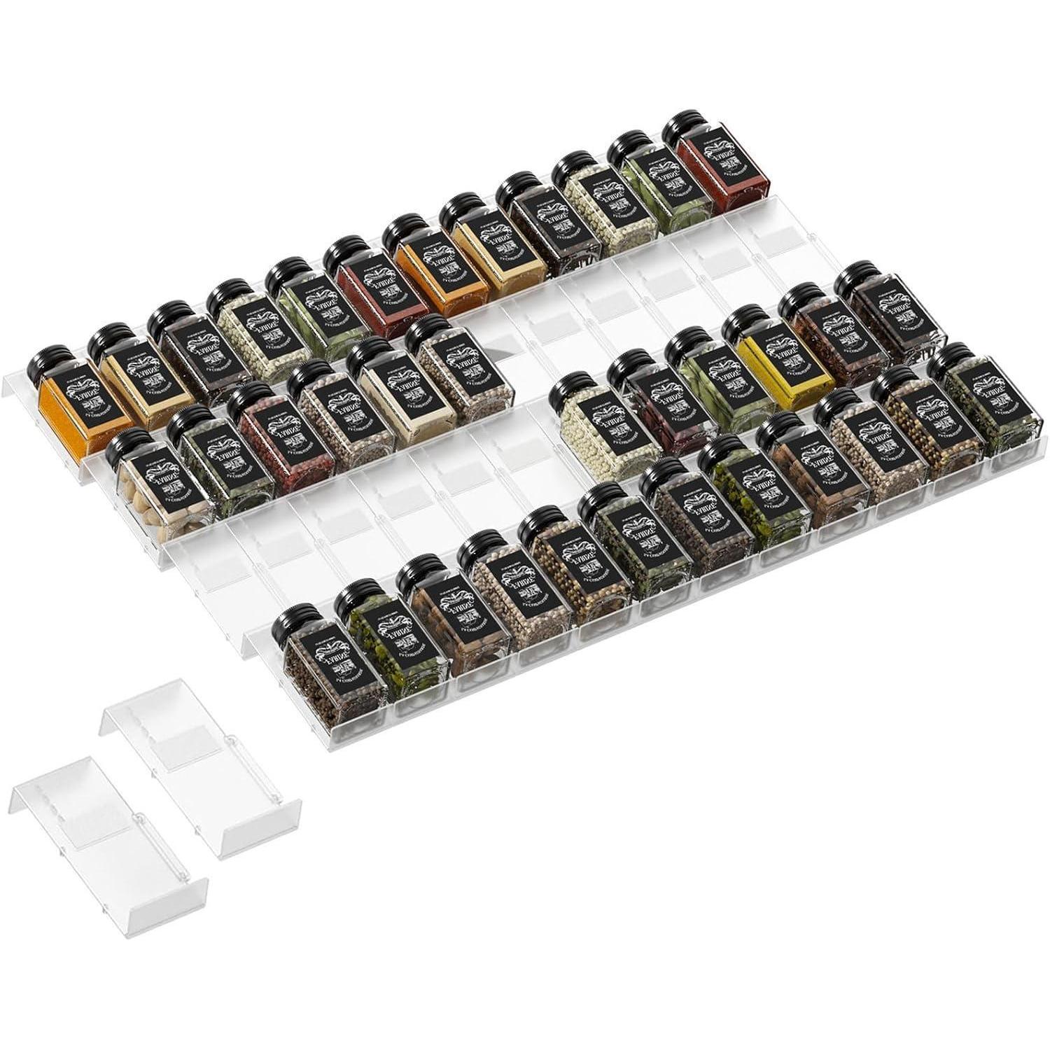 Gewürzregal Schublade Organizer Küchen Durchsichtig 48 Stück