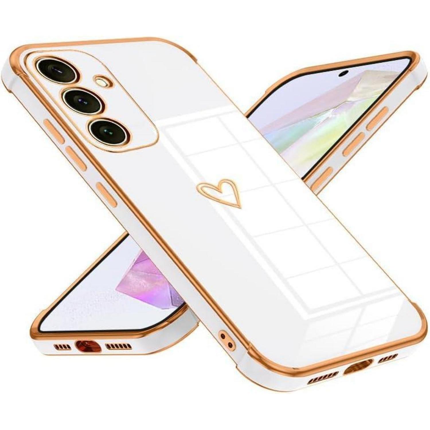 Handyhülle Galaxy A35 5g Herzmuster Samsung Galaxy A35 5g Weiß