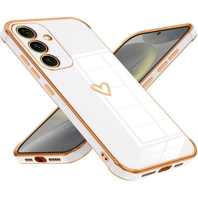 Handyhülle Galaxy S24 Tpu Herzmuster Samsung Galaxy S24 Weiß
