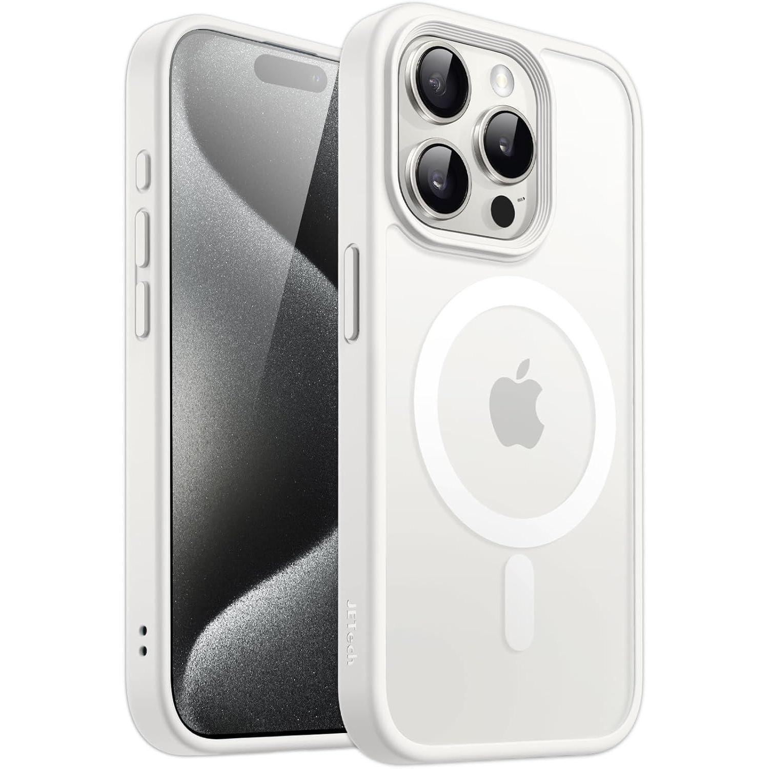 Handyhülle Iphone 15 Pro Magsafe Magnetisch Dünn Stoßfest Weiß