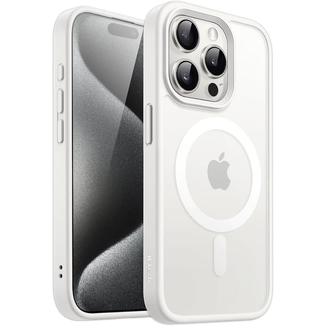 Handyhülle Iphone 15 Pro Magsafe Magnetisch Dünn Stoßfest Weiß