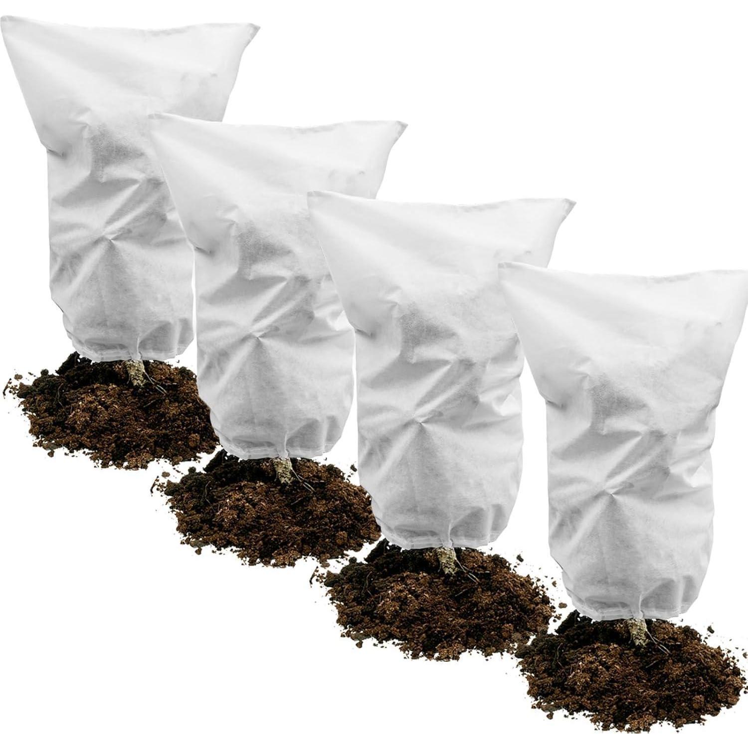 Muzhira 4er Set Winterschutz-haube 60x80cm 50g/m² Für Pflanzen