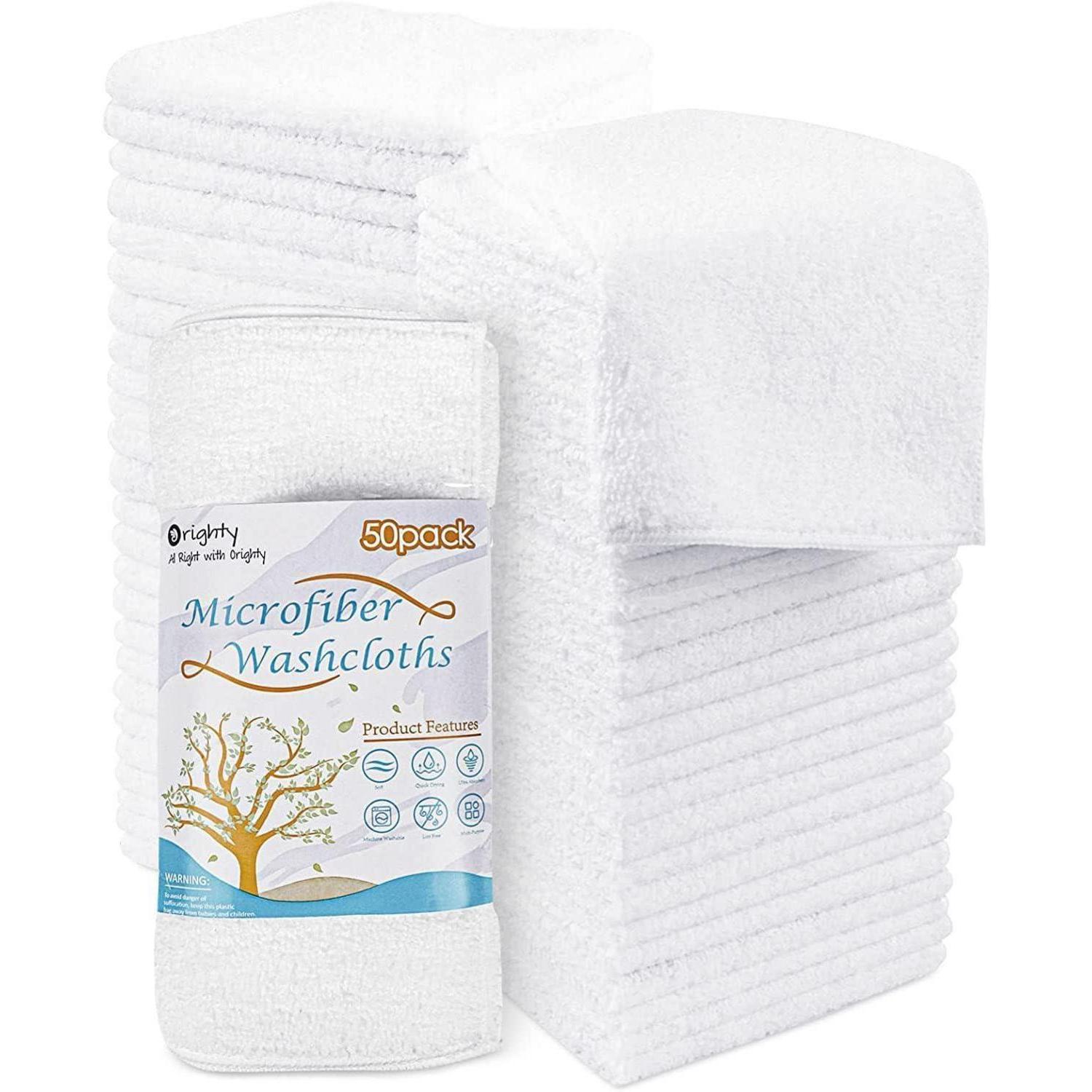 Mikrofaser Waschlappen Handtücher Set 50er Pack Saugfähig Weich Multifunktional