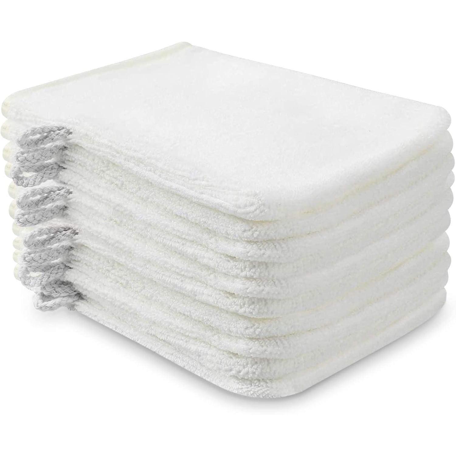 10er Pack Waschhandschuhe Frottee Mikrofaser Waschlappen 15x21cm Saugfähig