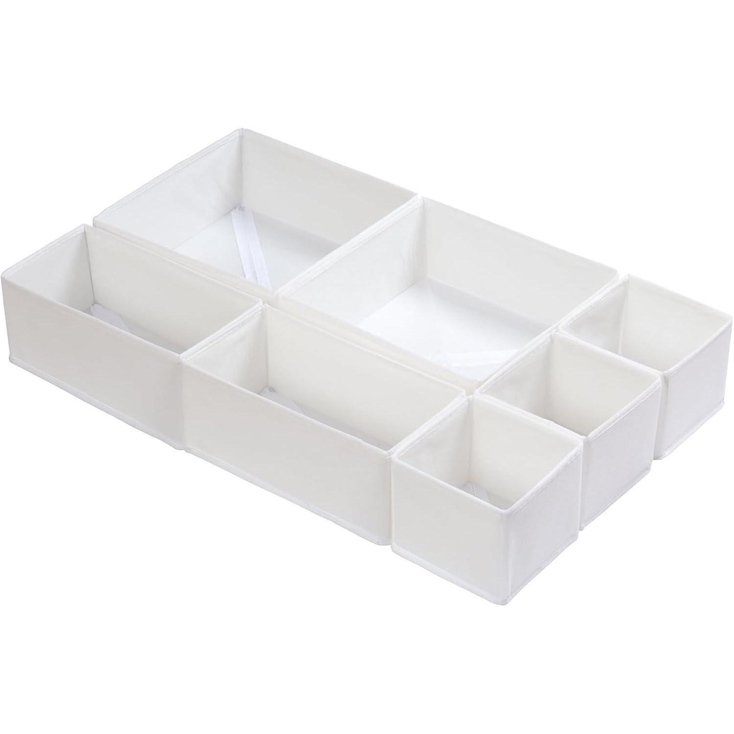 Schubladen Organizer Aufbewahrungsboxen Kleidung 7er Set Weiß Für Malm