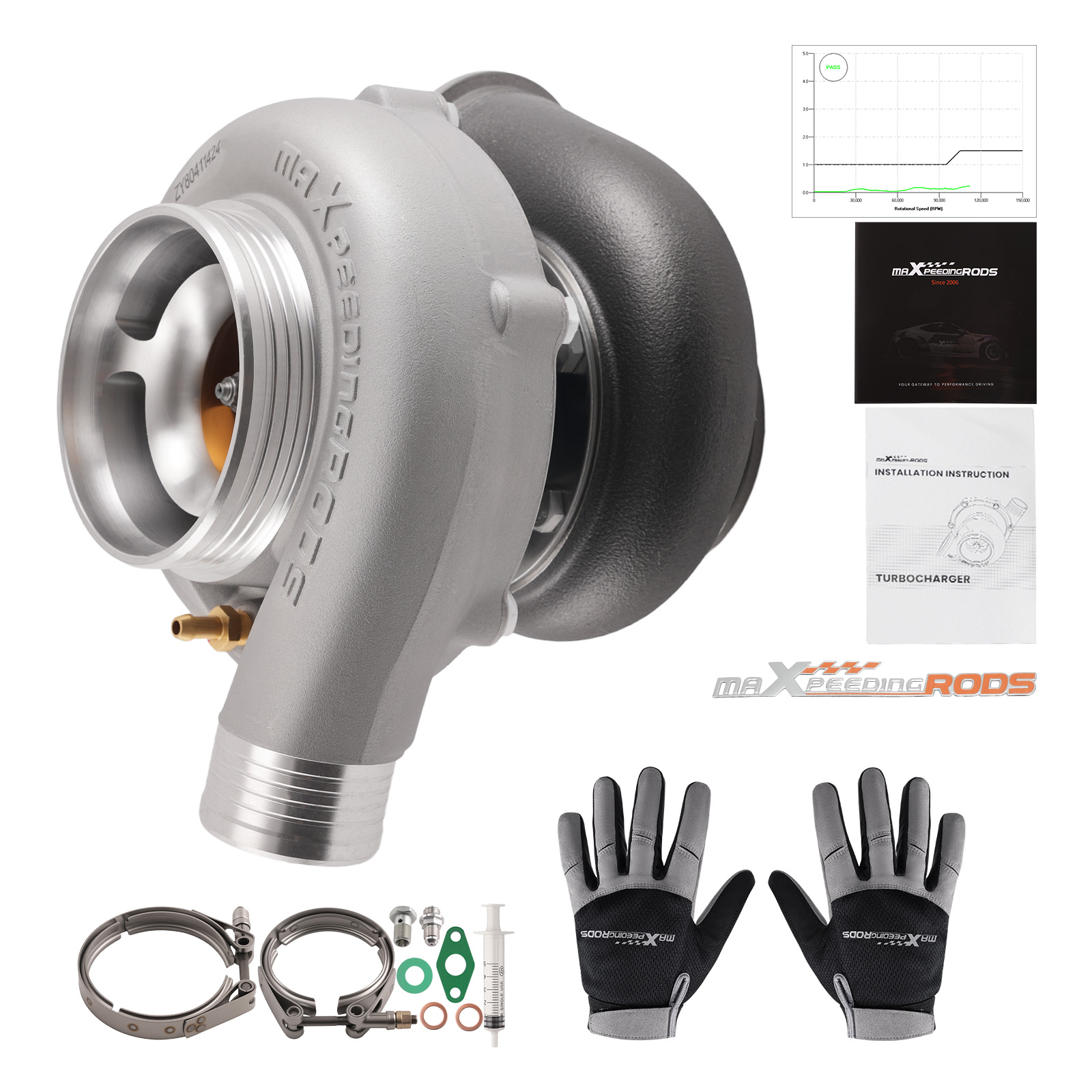 Upgrade Bearing Turbocharger For .82 V-band Gt30 A/r .60 Cold Gt3071 2.5-3l