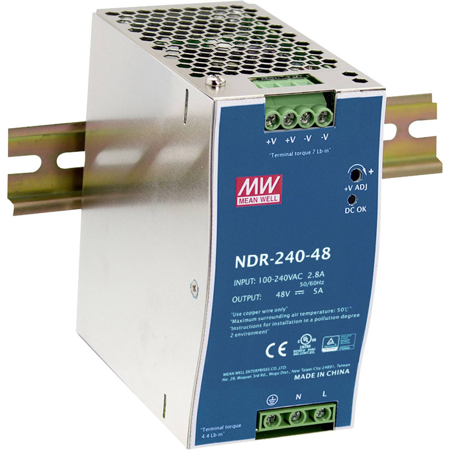 [gebraucht] B-ware Mean Well Hutschienen-netzteil Ndr-240-24 Stromversorgung 240w 24v 10a 1x