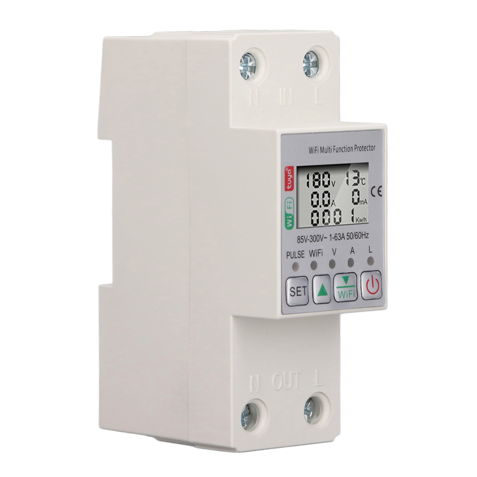 Tuya 63a Intelligenter Wlan-schalter, Energiezähler, Multifunktions-leistungsschalter, Schutz Ac85-300v