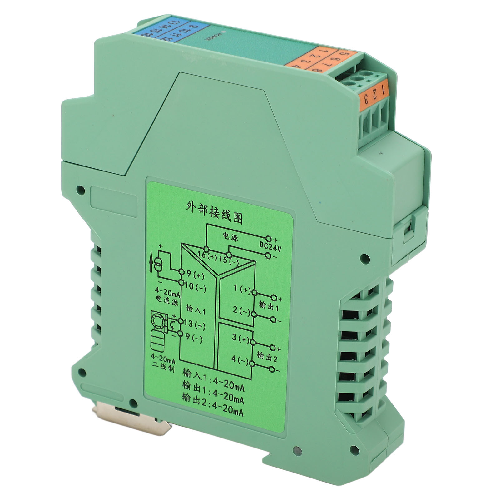 4-20ma Dc24v Trennschalter, 1 Eingang 2 Ausgänge, Transmitterdetektor Für Sps-automatisierung, 24v Dauerstromversorgung.