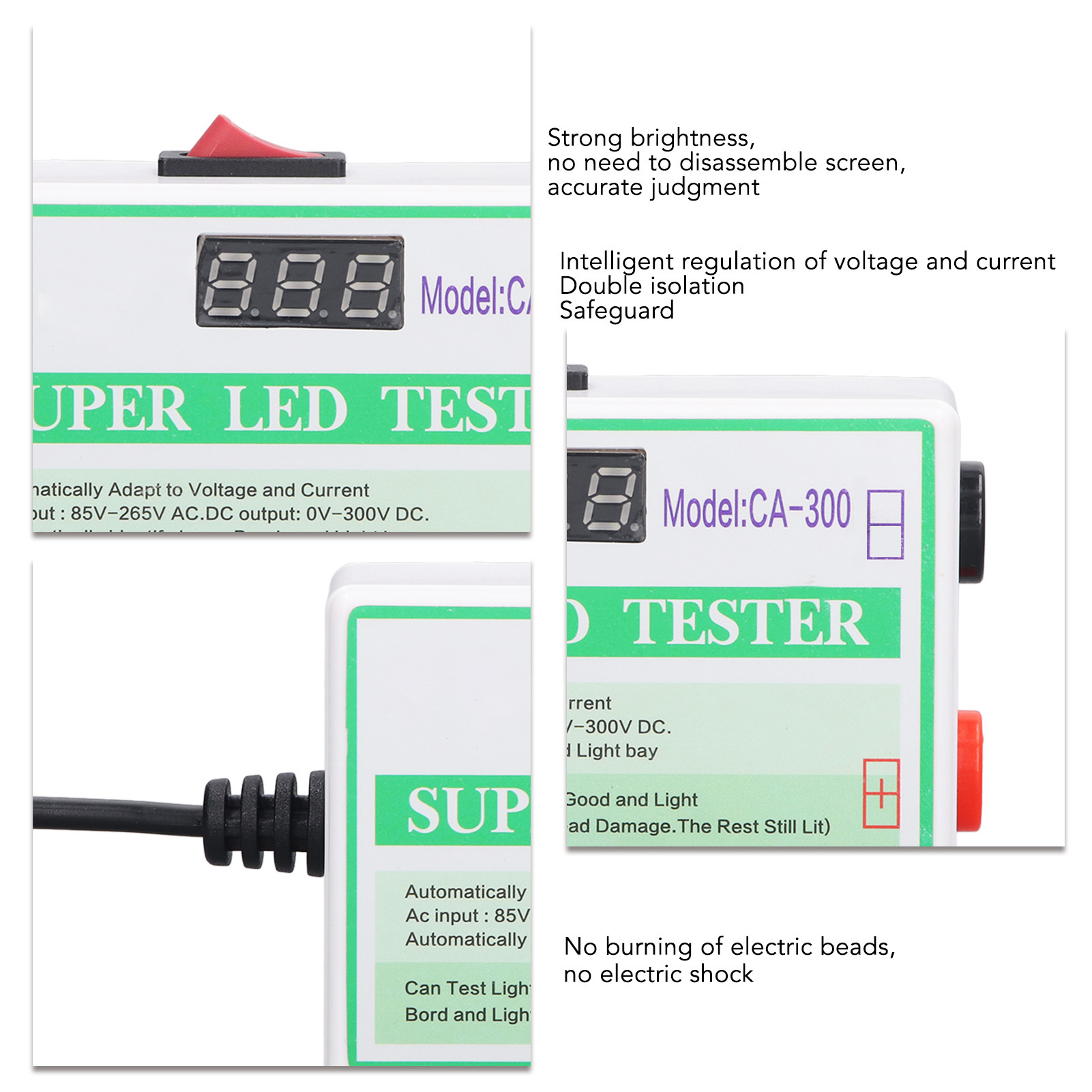 Präzisions-led-perlenprüfer, Gleichstrom-voltmeter, Tv-bildschirm-hintergrundbeleuchtungslampe, Us-stecker 85v-265v