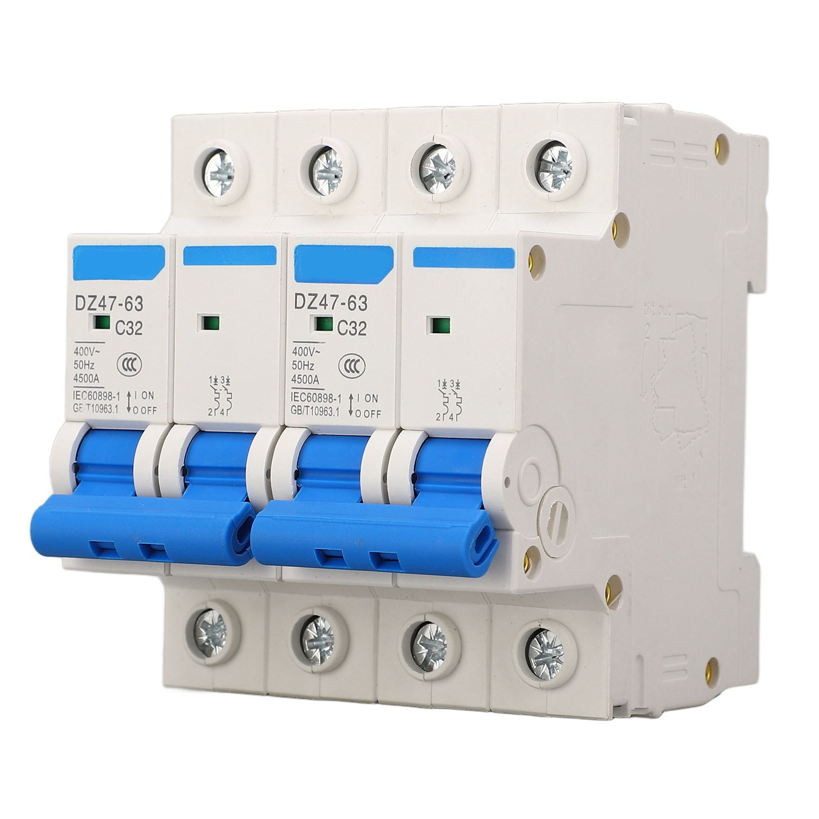 Berm 2p 32a 400v Modularer Leistungsschalter, Din-schienen-lasttrennschalter, Freileitungs- Und Stromkreisschutz
