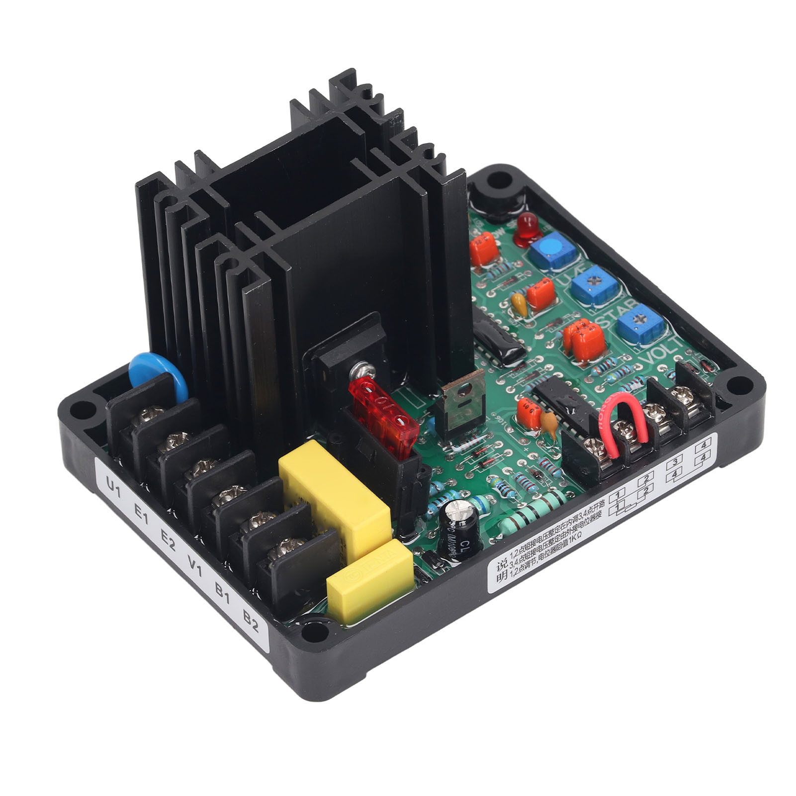 Bürstenloser Avr-spannungsregler 180-276vac Für Stromaggregate, Mit Niederfrequenzschutz Und Sanftanlauf.