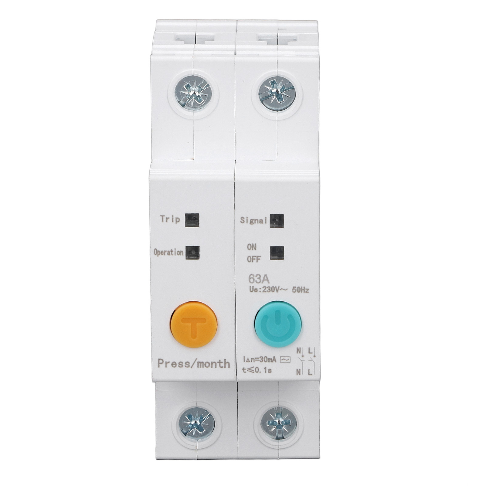 Wifi-schalter 2p 63a 230v Ac, Intelligentes Zeitverzögerungsrelais Für Din-schiene, Fernsteuerung Über Anwendung.