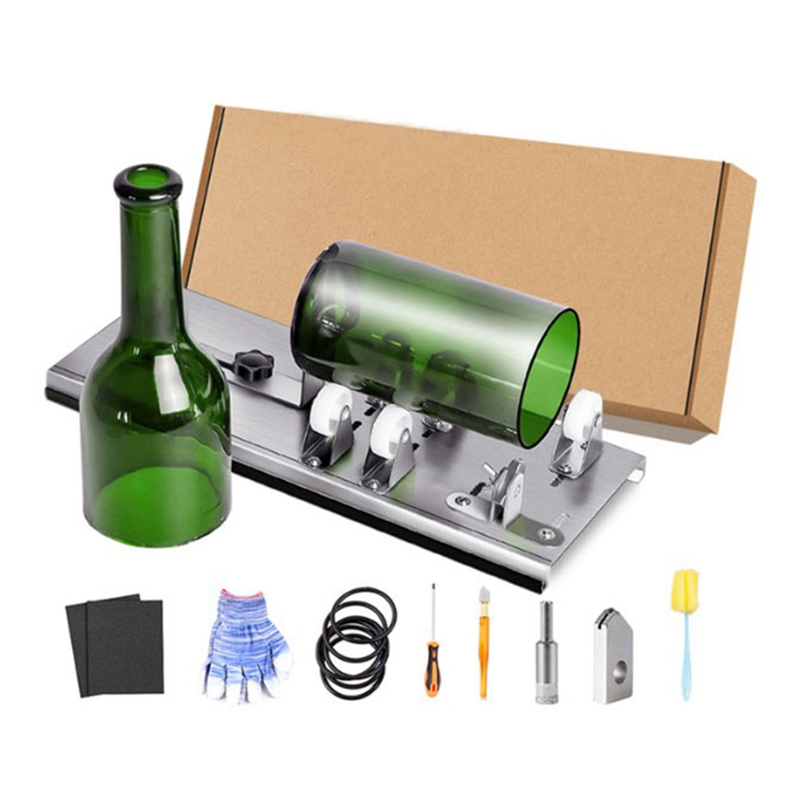 Set Mit 5 Abnehmbaren Nylonrädern Zum Schneiden Von Glasflaschen, Diy-weinflaschenschneider-set.