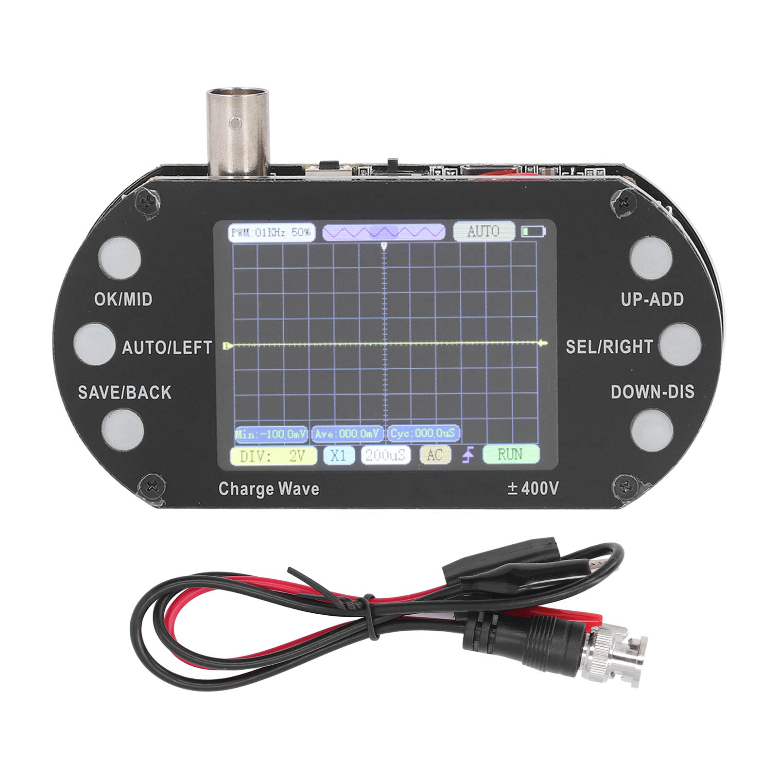 2,5-mhz-digitaloszilloskop, 2,4"-tft-bildschirm (320 X 240 Pixel), Hochauflösende Abtastung, Wellenform- Und Transistoranalysator