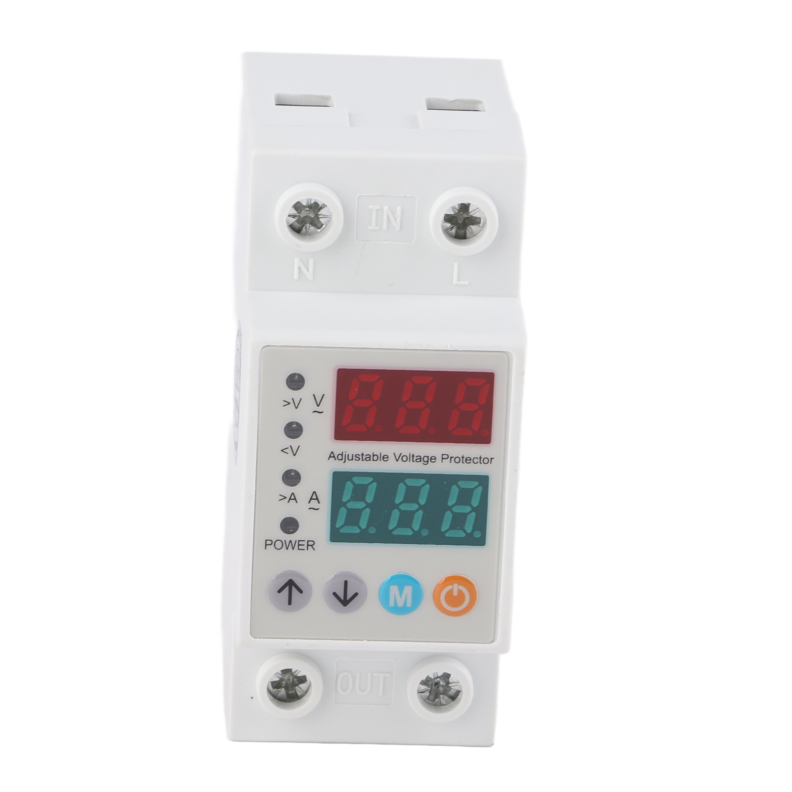 80a 2p 220v Digitaler Überspannungs- Und Unterspannungsschutz, Lcd-anzeige, Einstellbare Automatische Wiederherstellung, Din-schiene.