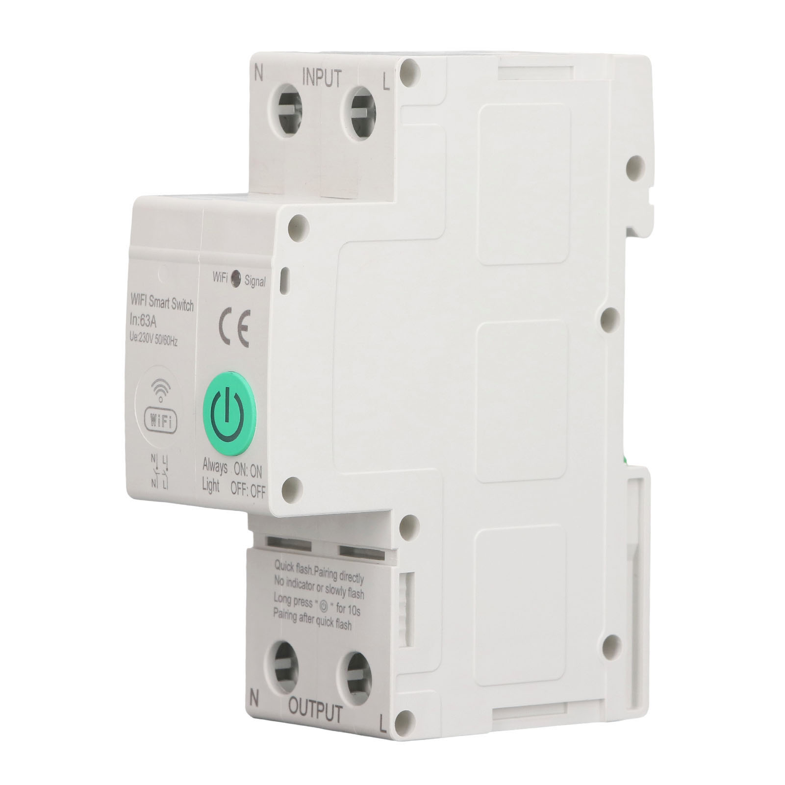 Intelligenter Leitungsschutzschalter 63a 2p 230v Ac, Fehlerstromschutzschalter Mit Fernsteuerung, Integrierter Elektrischer Überwachung Und Leckageschutz.
