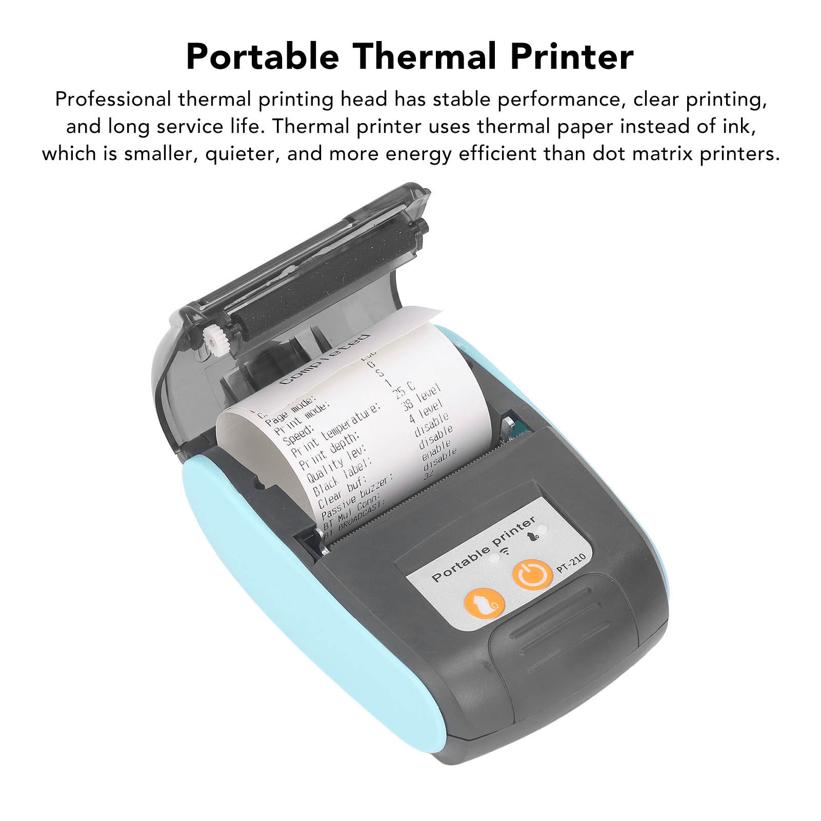 Tragbarer 58-mm-bluetooth-thermodrucker (dc 7,4 V) Für Modeboutiquen Mit Schutzabdeckung