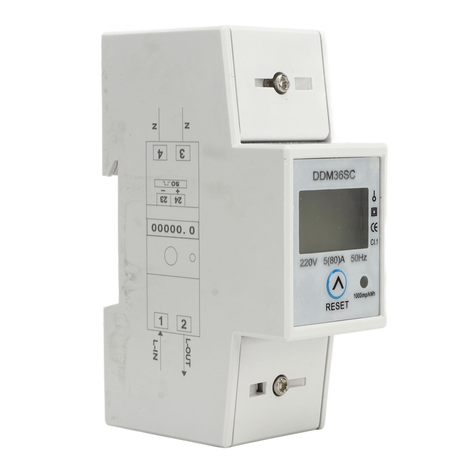 Einphasiger Lcd-zähler, Din-schiene 2p, Dc 220 V, 5–80 A, Digitalanzeige Für Schalttafel