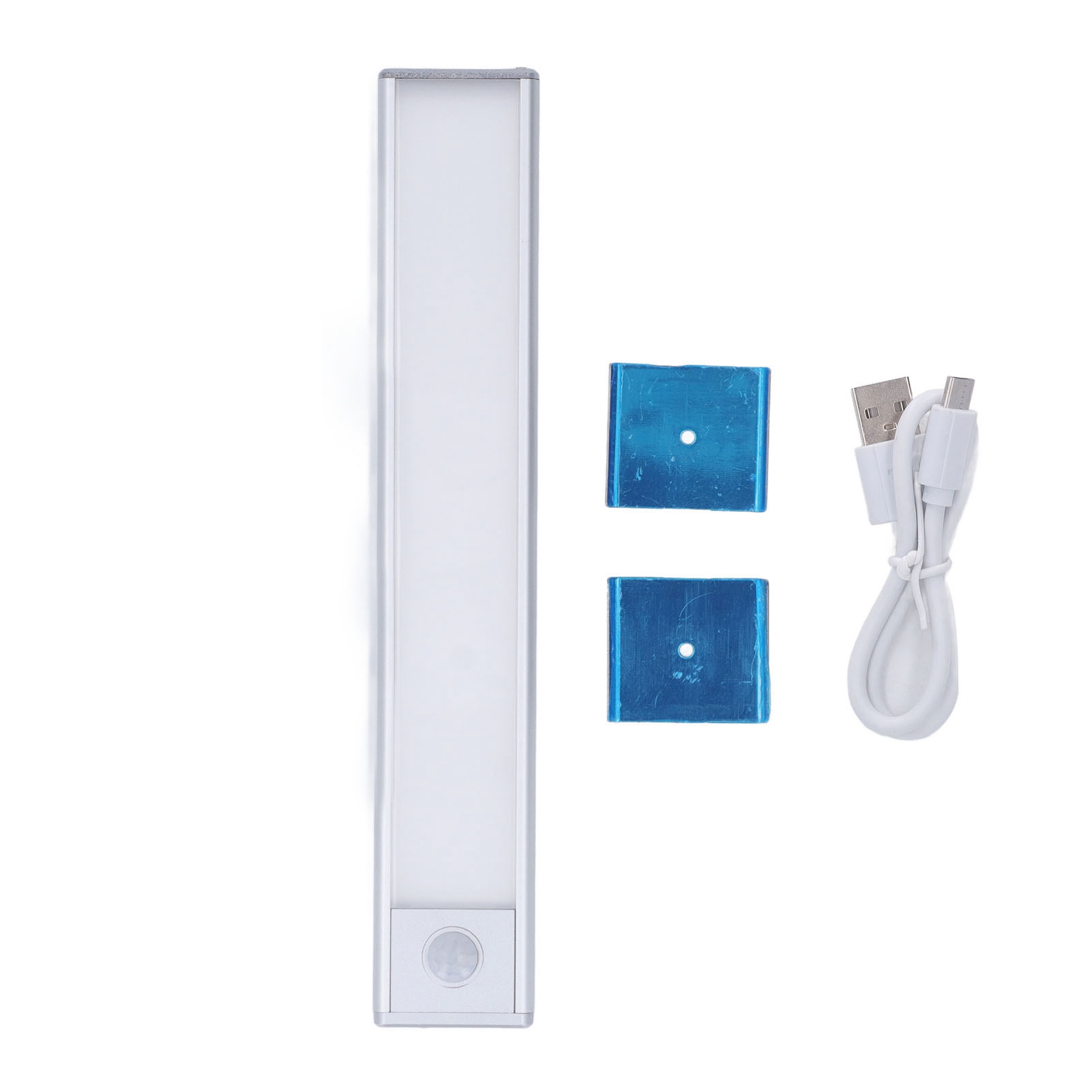 Intelligenter Lichtstreifen Mit 39 Silbernen Leds, Usb-aufladbar, Mit Magnetischem Induktions-bewegungssensor