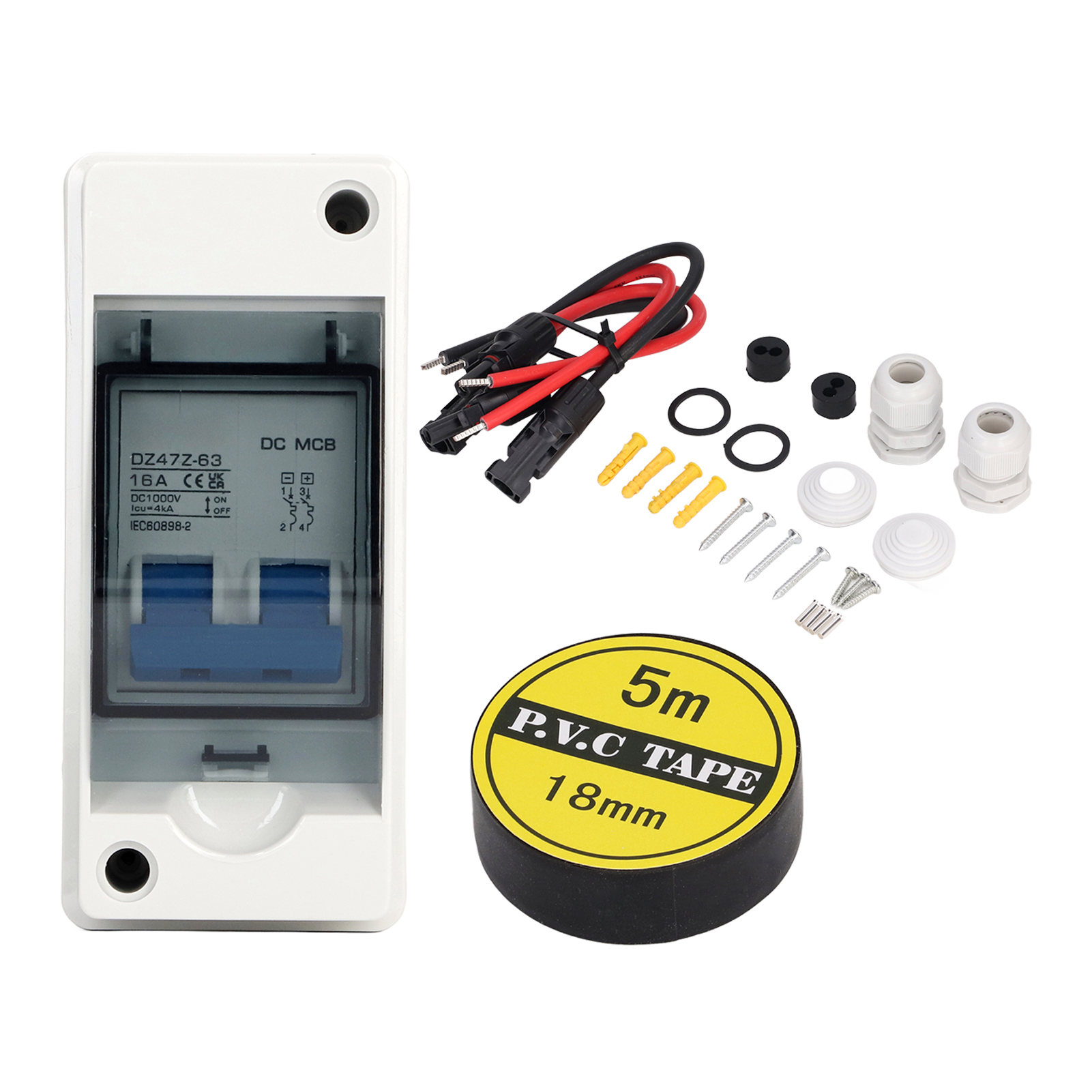 Ip65 Wasserdichtes Gehäuse Für 16a 1000v Dc Trennschalter, Außengehäuse Mit Transparenter Abdeckung, Dc-leistungsschalterschutz.