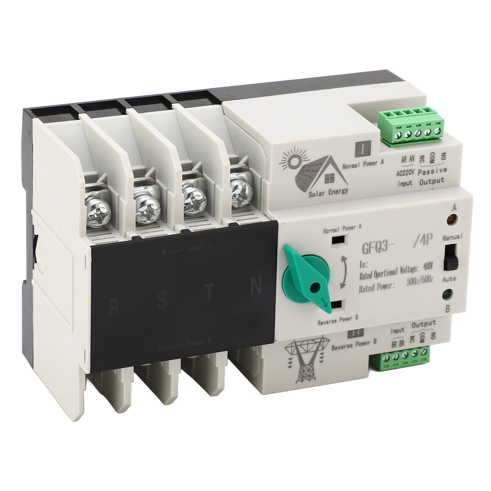 Ac400v 4p 80a Automatischer Umschalter Mit Dualer Stromversorgung, Elektronischer 50/60hz-leistungsschalter Für Industrieanlagen Und Einkaufszentren