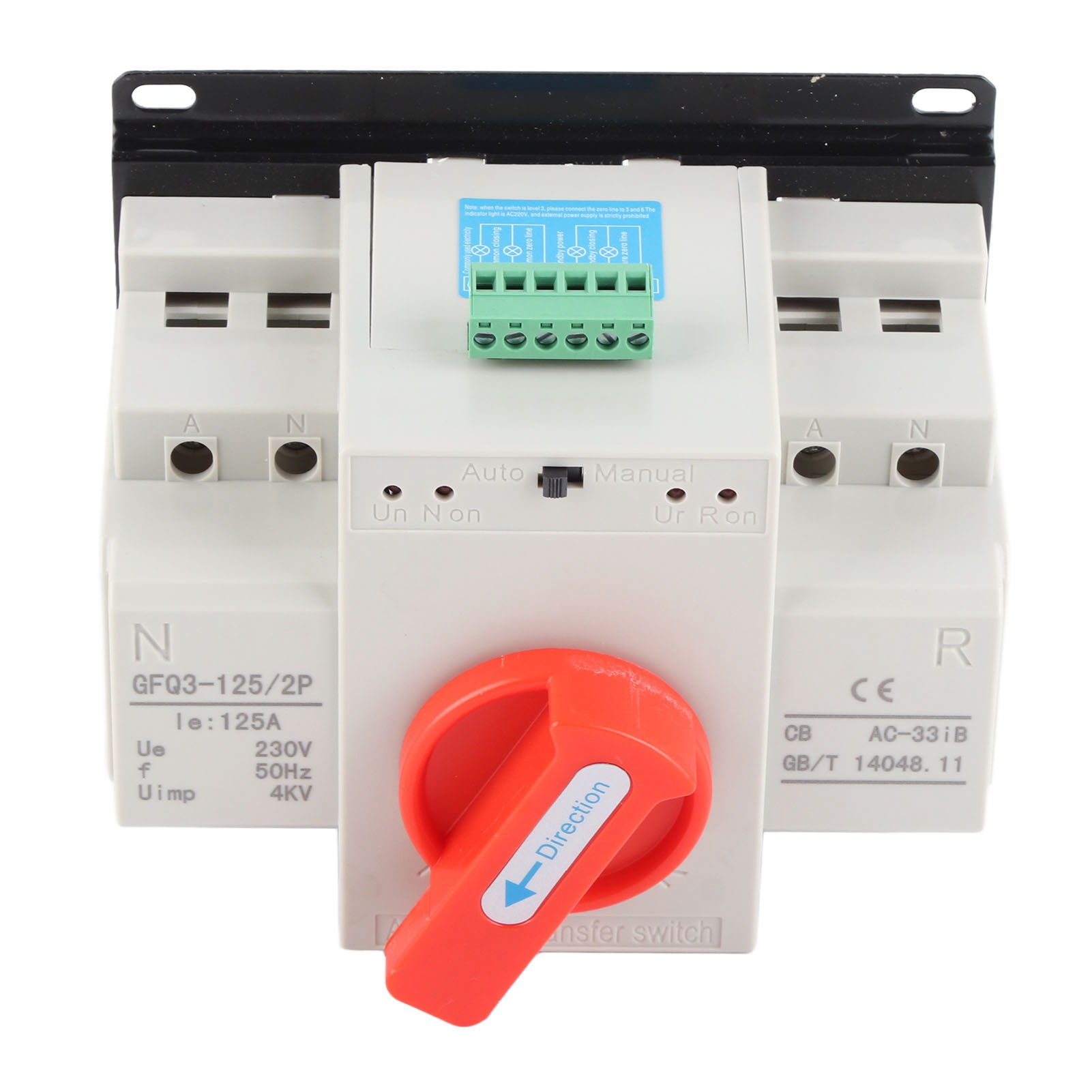 Ats 2p 125a Ac230v Schalter, Mini-automatik-doppelstromversorgung Für Generator, Wippschalter