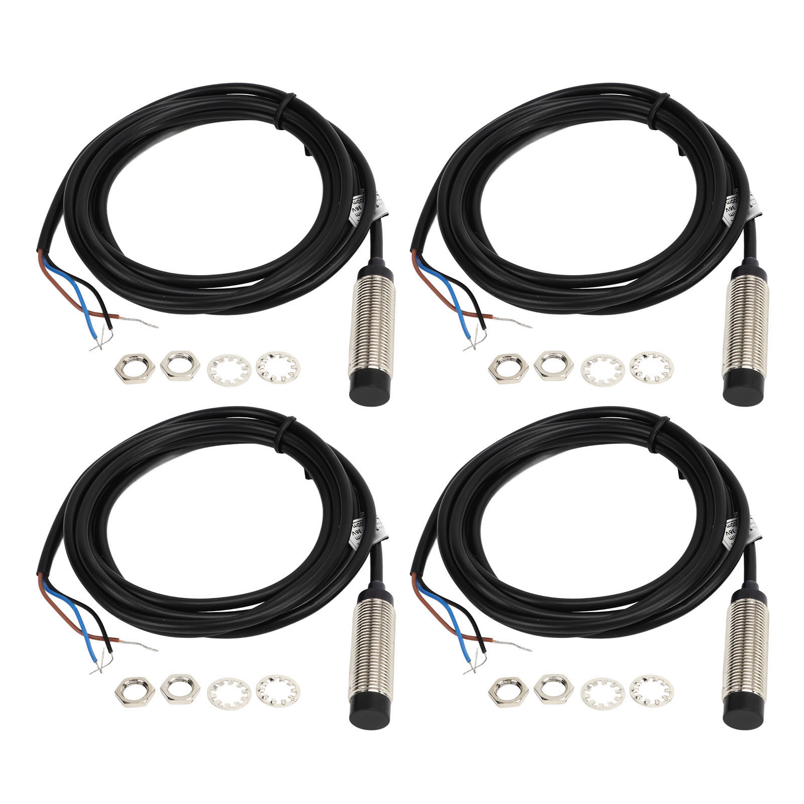 4 X 12 Mm Npn 3-draht-no-induktionssensoren, 4 Mm Näherungssensor, 6–36 V Dc-netzteil, Berührungsloser Näherungsschalter