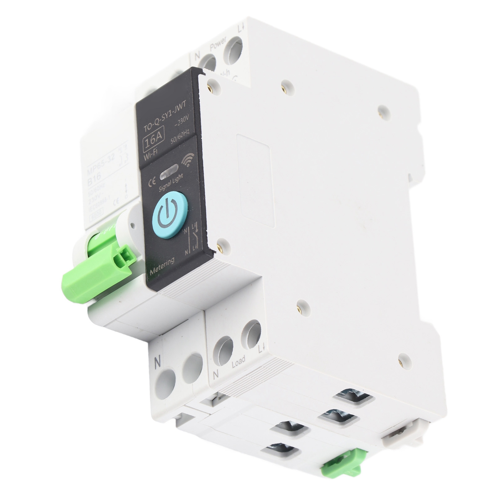 Intelligenter Wifi-schalter 1p+n 16a 230v Ac, Fernsteuerbarer Leitungsschutzschalter Und Integrierte Messung, 6ka Abschaltvermögen.