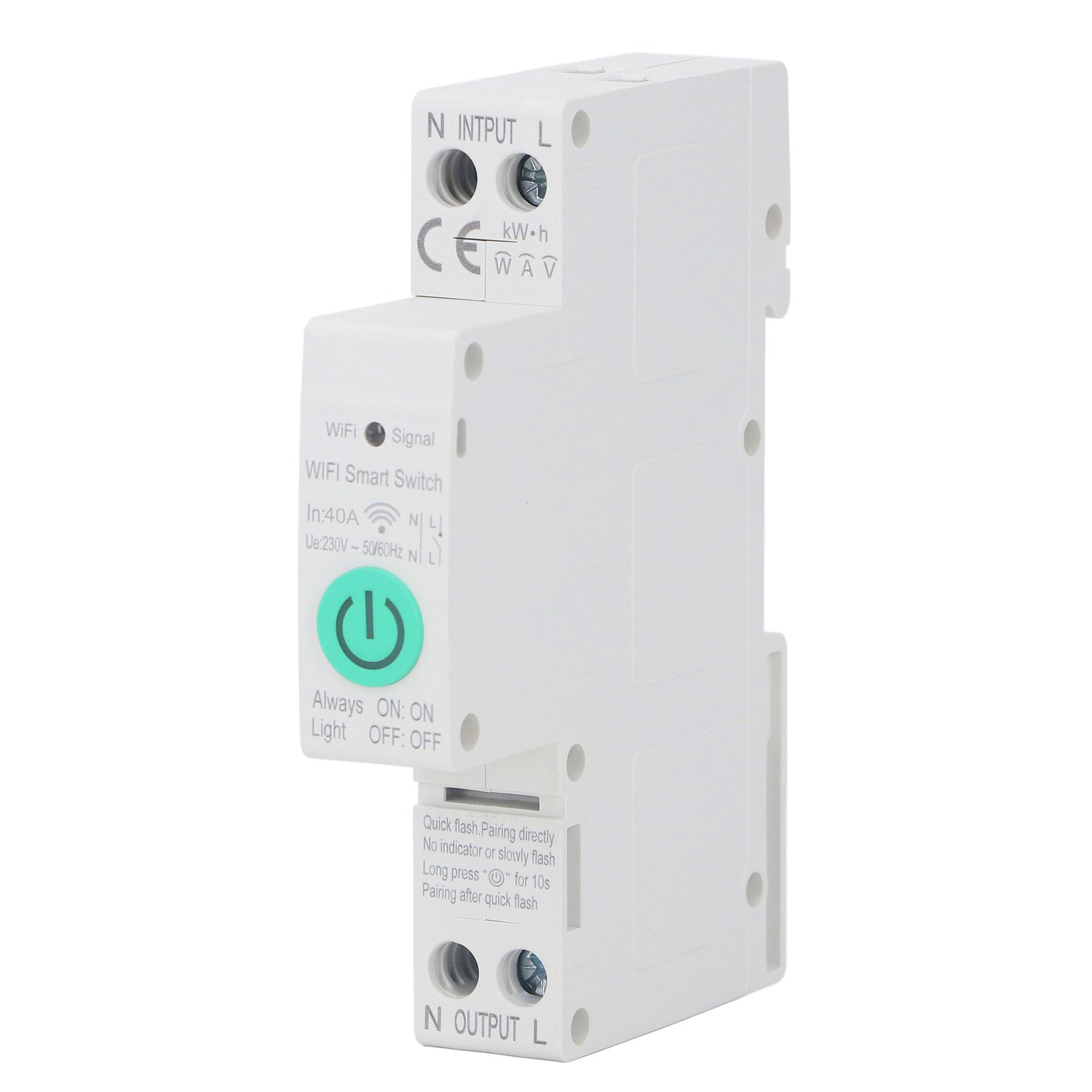 1p 40a Din-schienen-anschlussschalter Mit Sprach- Und Fernbedienung, Ac230v Intelligenter Leitungsschutzschalter Mit Messung.