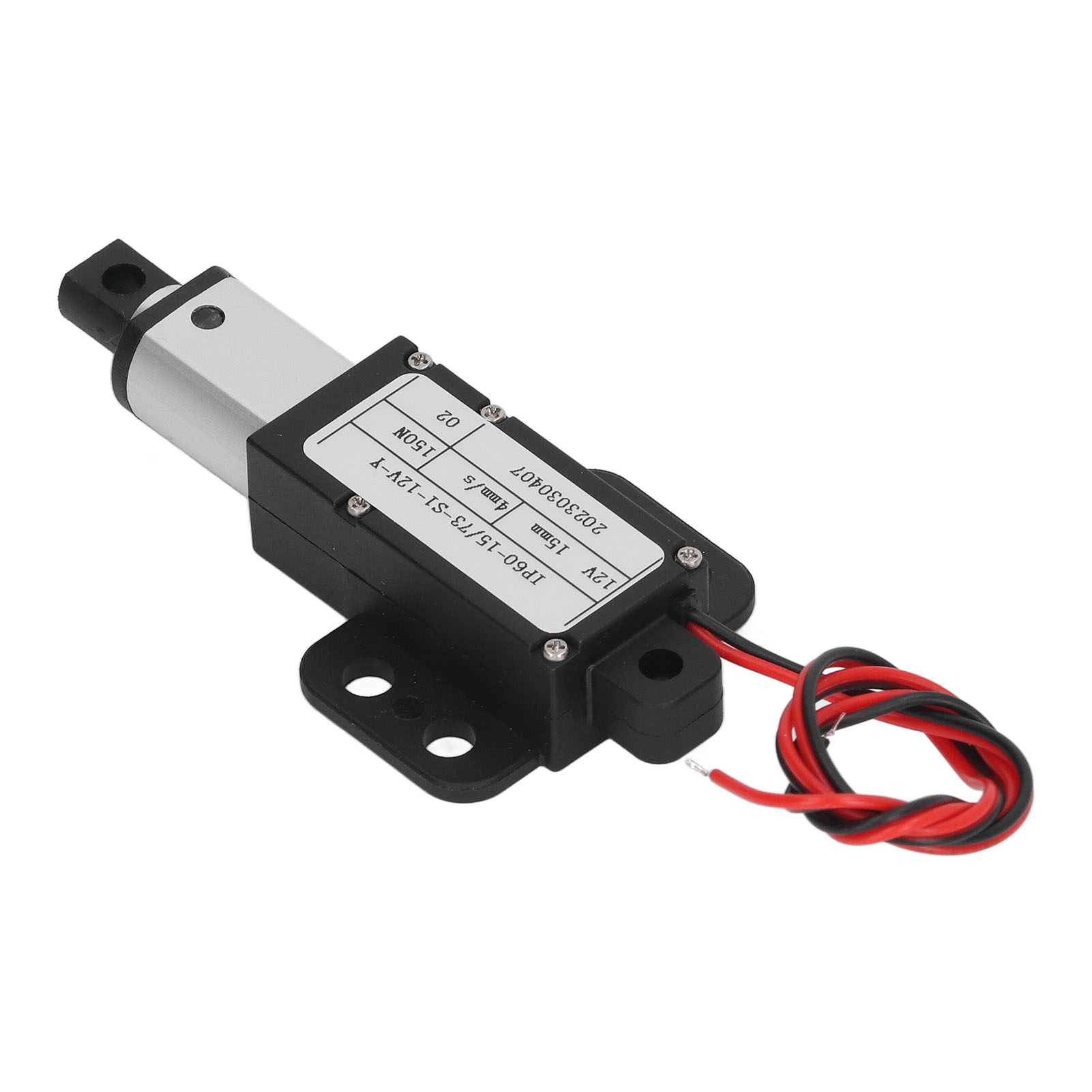 Mini-linearantrieb, 150 N, Aus Aluminiumlegierung, 15 Mm Hub, 12 V Spannung, Schutzart Ip60, Für Industrielle Anwendungen