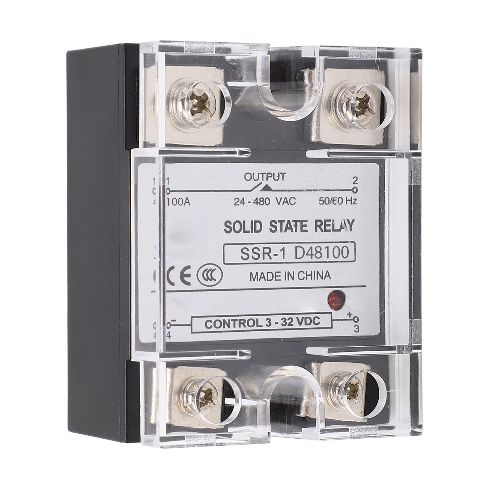 100-a-dc/ac-halbleiterrelais, Ssr-modul Mit Schutz Vor Elektromagnetischen Störungen Für 24–480-vac-straßenbeleuchtung