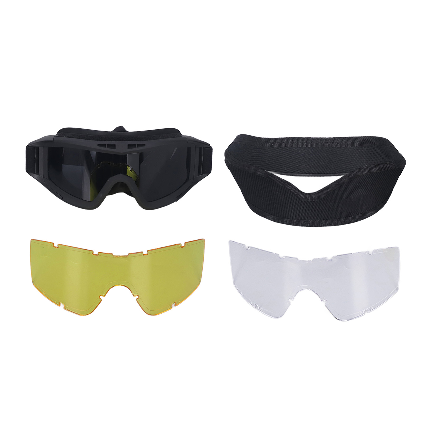 Anti-uv-sportbrille Mit Band, Schutz Beim Radfahren, Inklusive 2 Austauschbaren Gläsern.