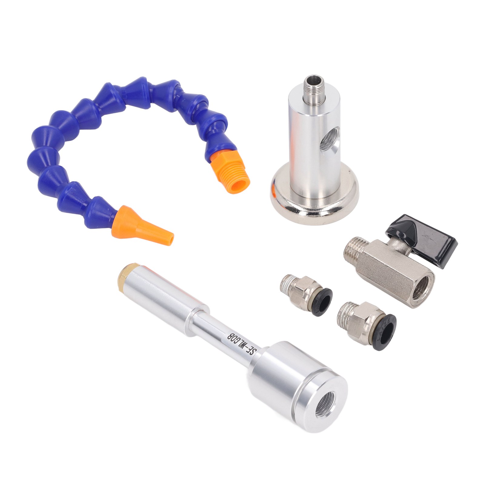 Set Mit 6 Vortex-kaltluftpistolen, 7 Bar, 520 Btu, Flexibler Schlauch Aus Aluminiumlegierung Für Trockenluftkühlung