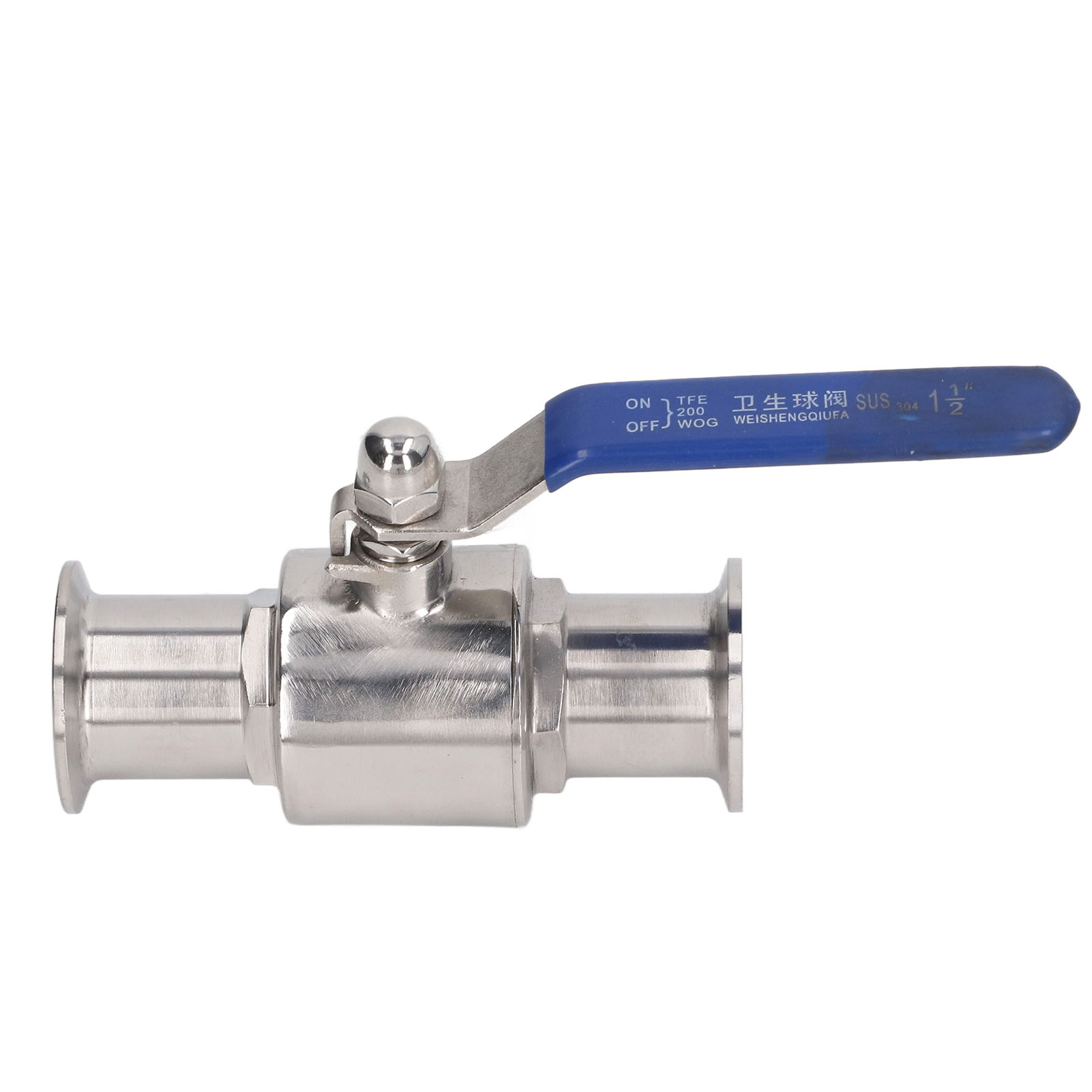 Hygienischer Edelstahl-kugelhahn Mit Schnellanschluss-klemmverschraubung Für Wasser-, Chemie- Und Milchanwendungen, 25 Mm / 0,98 Zoll Außendurchmesser