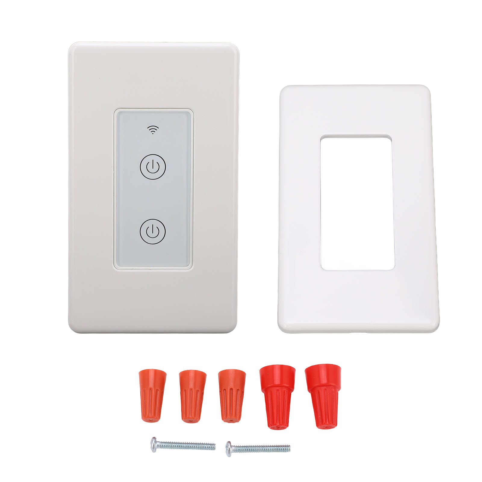 2-tasten-touch-glaswandschalter, Kompatibel Mit Sprach- Und Funksteuerung, Ac100-240v