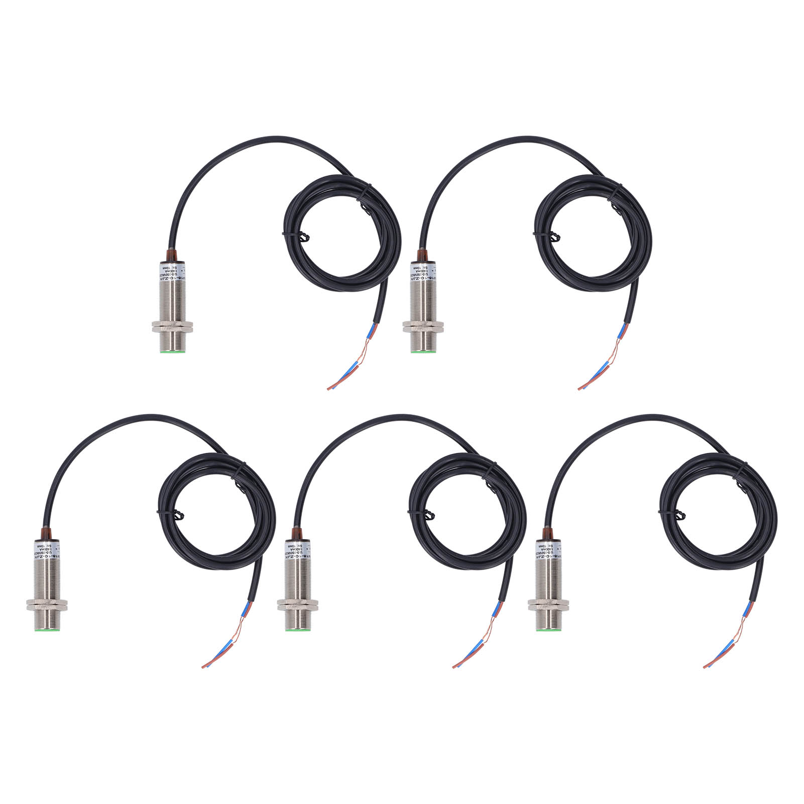 Packung Mit 5 Induktiven Detektoren, 150 Hz, 2-draht, Schließer, Schutzart Ip65, Näherungssensoren, Ac/dc 0–250 V
