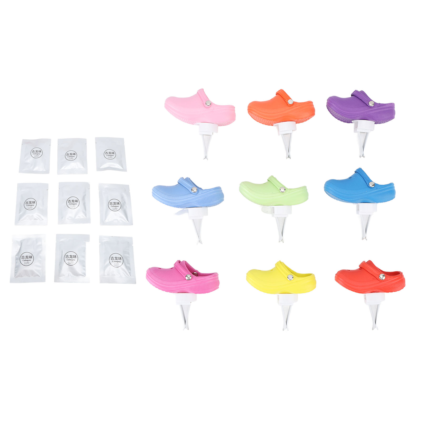 Set Mit 9 Duftdiffusoren Fürs Auto, Duftclips Für Die Lüftungsschlitze, Dekorative Innenraum-ornamente.