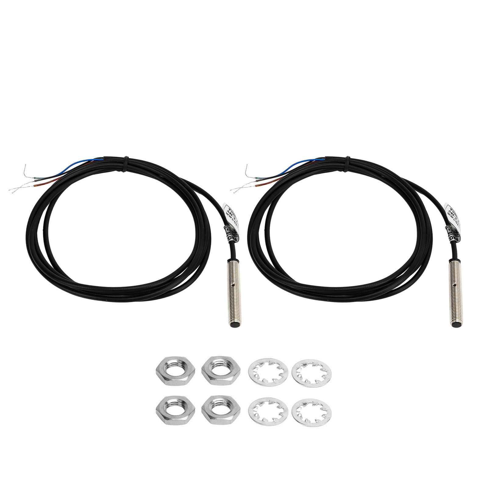 Satz Mit 2 Wasserdichten Npn-dc-3-draht-induktionssensoren, Normalerweise Offen (no), 6–36 V Dc, 1 Mm Abstand, Näherungsschalter