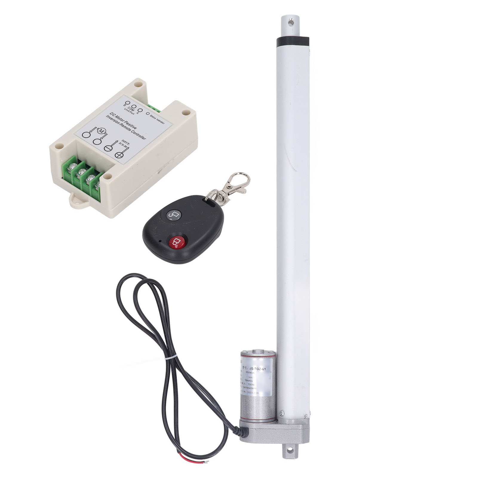 Elektrischer Linearantrieb Mit 350 Mm Hub, 750 N, Schutzart Ip65, 24-v-motor Aus Aluminiumlegierung, Steuerung Und Fernbedienungssatz