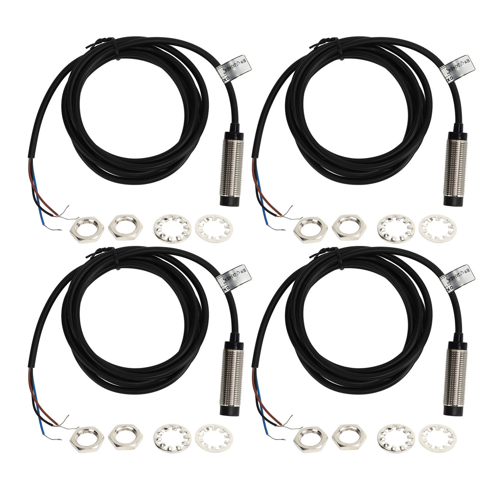 Satz Von 4 Normalerweise Geschlossenen Npn-induktionssensoren, 4 Mm Erfassungsbereich, 6-36 Vdc Spannung, 3-draht-näherungsschalter.