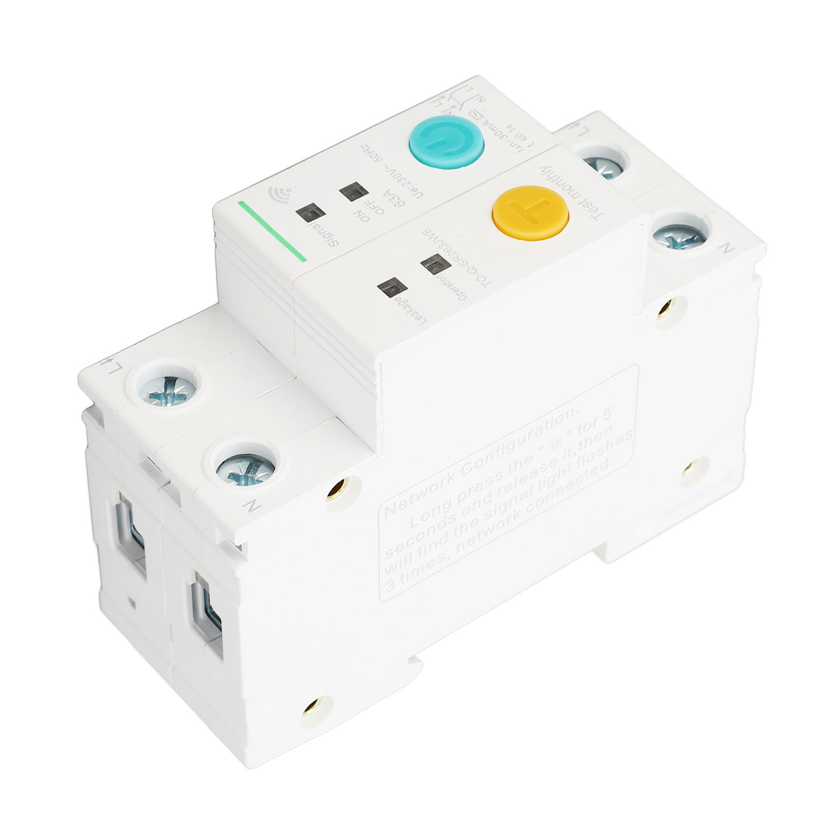 Wifi 2p 32a 230v 30ma Fehlerstromschutzschalter, Erdschlusserkennung, Kompakter Pa66-schalter, Intelligenter Elektrischer Schutz.