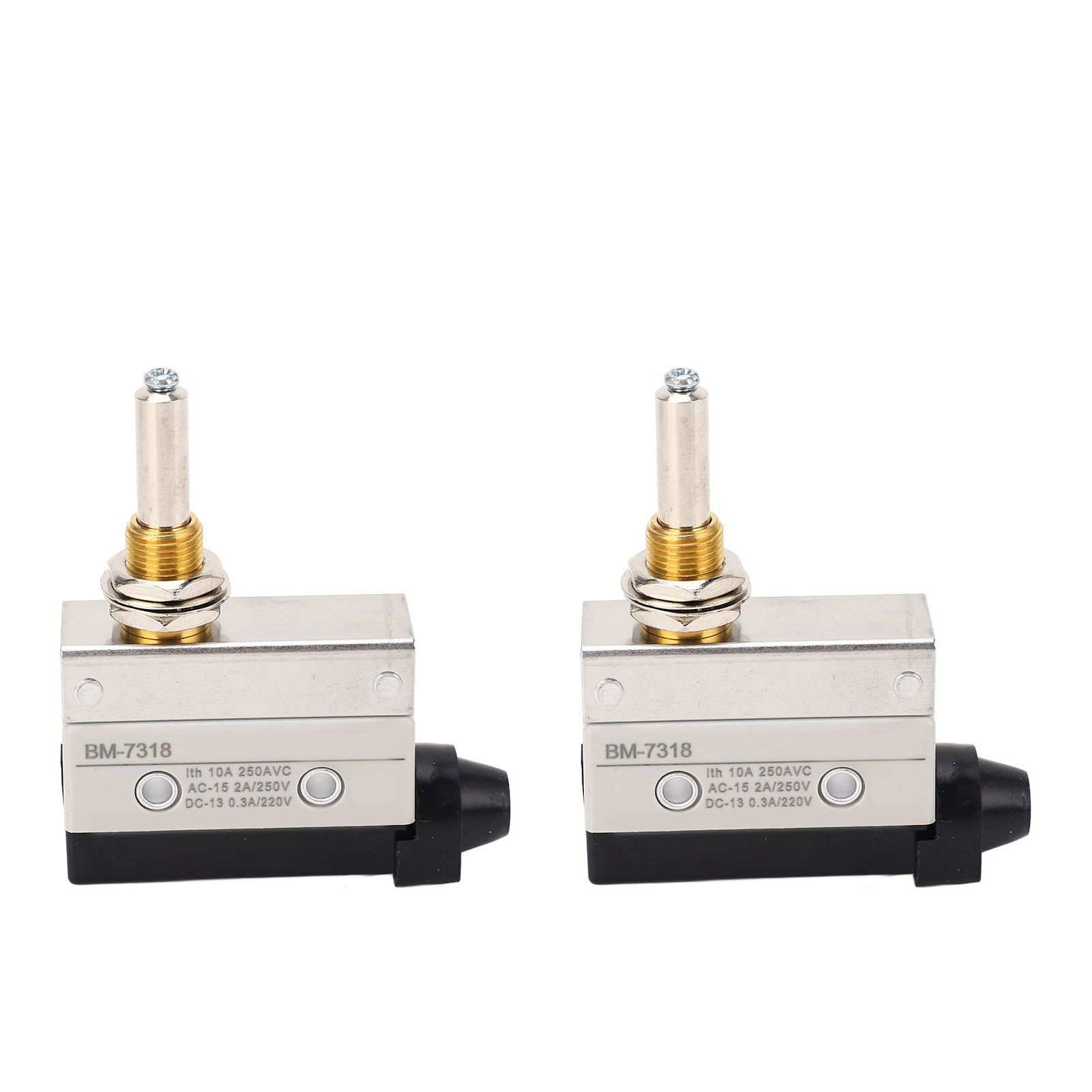 Berm-endschalter, 2er-pack Einpolige Mikroschalter 600of 100rf 2pt 6ot 0,8md No Nc 250vac