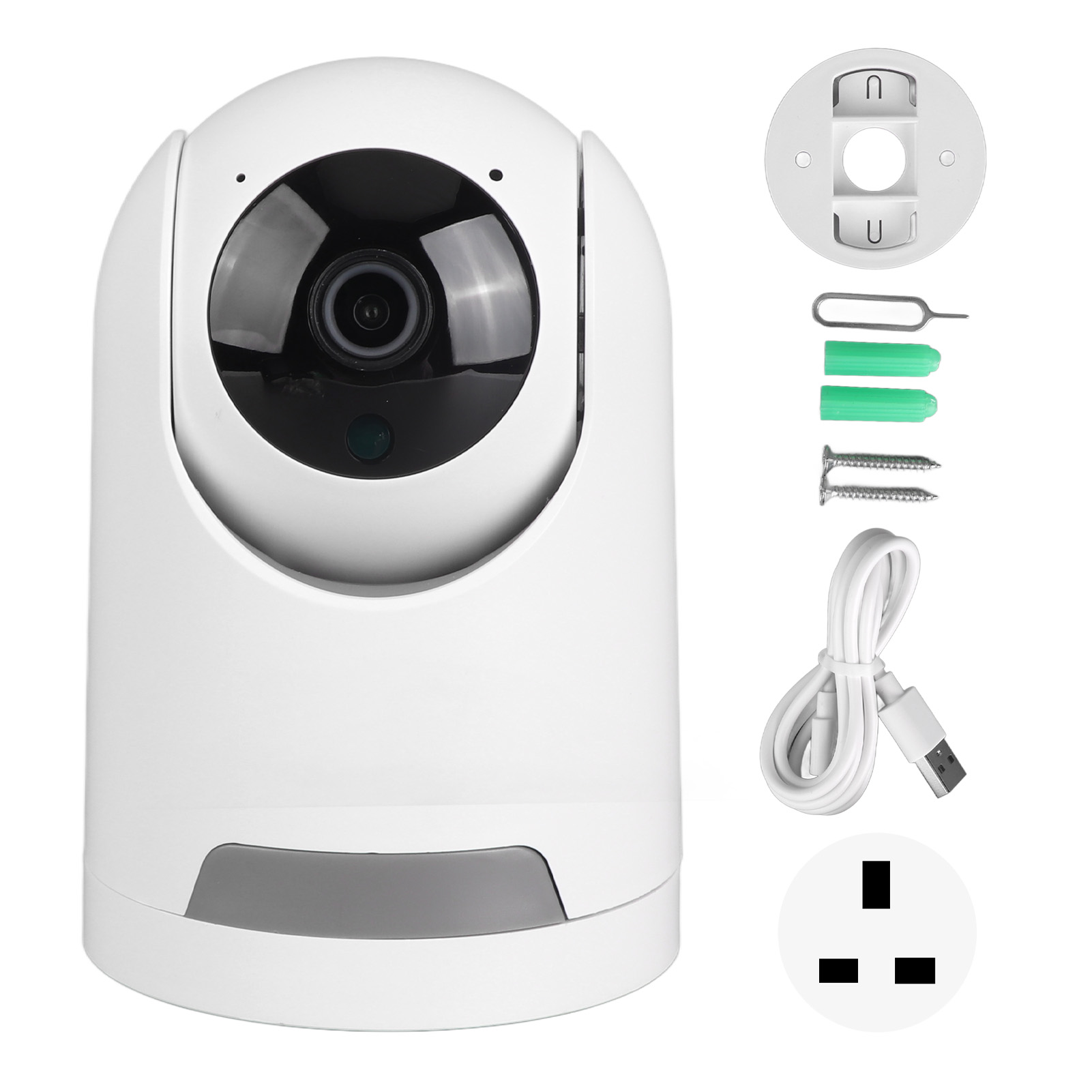 2-megapixel-hd-wlan-kamera Mit Farbnachtsicht, Bewegungserkennung Und Alarm, Uk-stecker 100–240 V