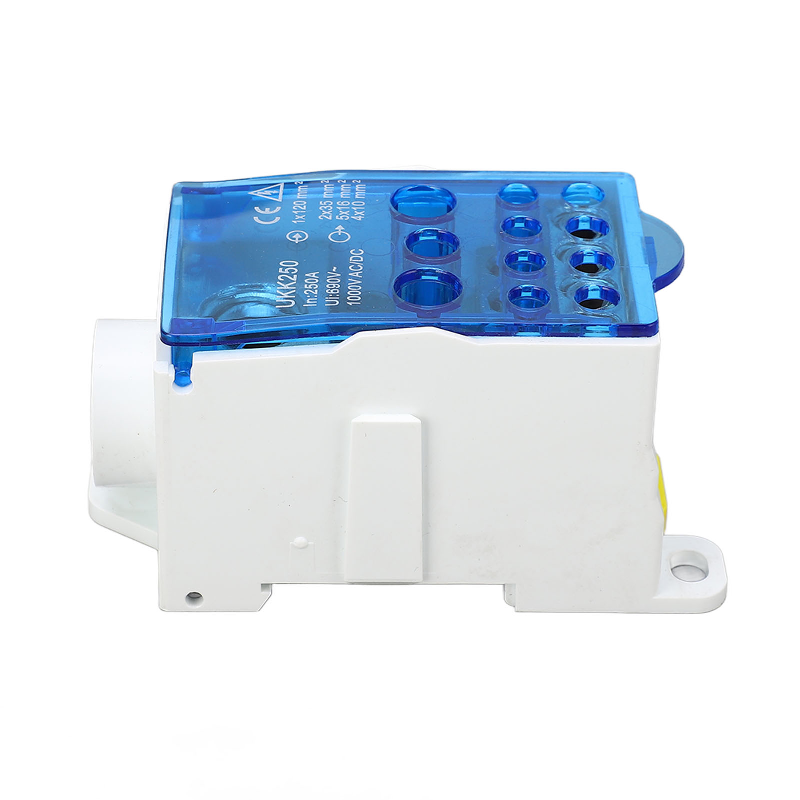 Blaue Din-schienen-anschlussdose 250a 690v, Einpolig Für Elektrische Verteilung, Einpolige Stromanschlussdose.