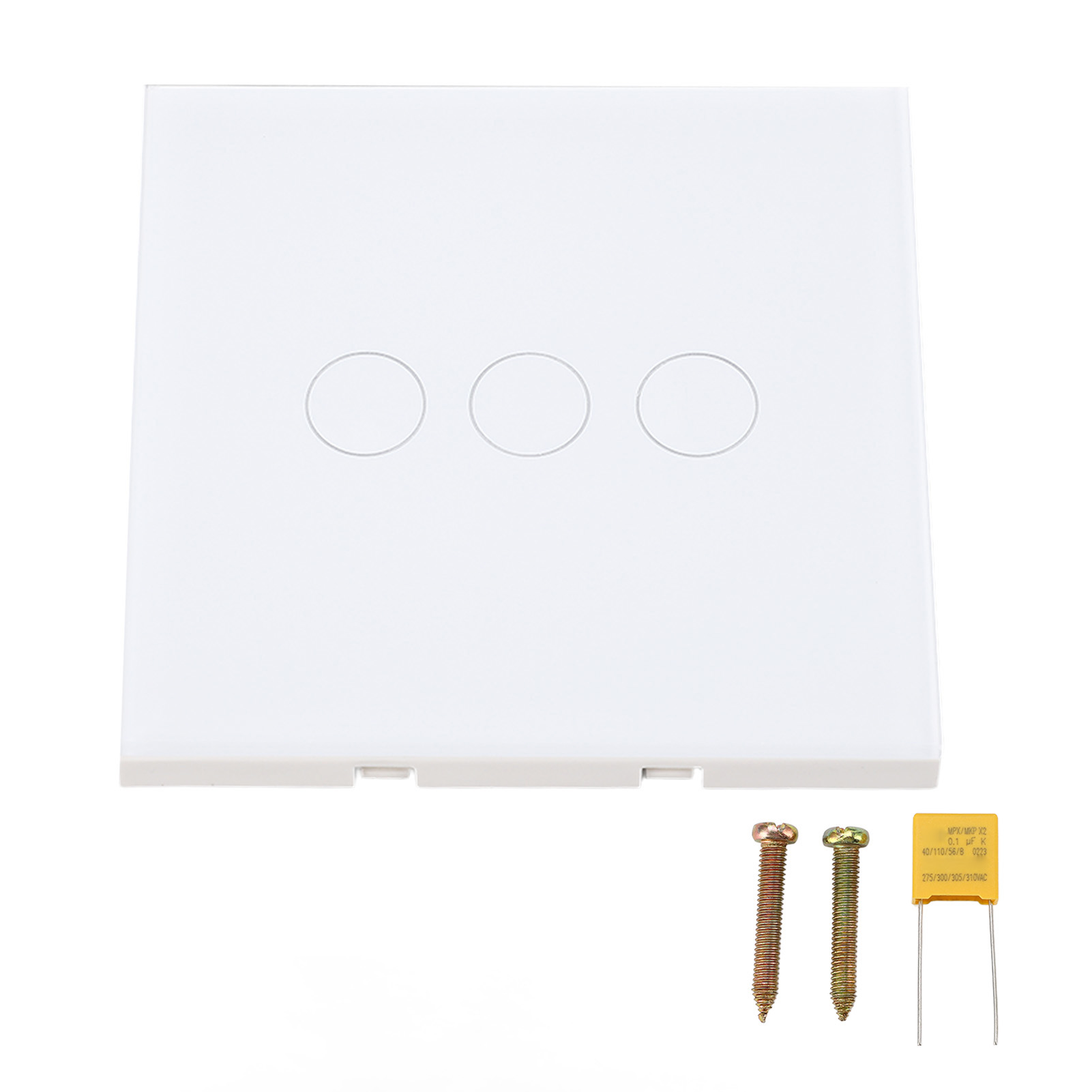 Beleuchteter Touch-wandschalter Aus Weißem Sicherheitsglas, Ein-draht-steuerung 110–240 V Ac, Intelligentes Design