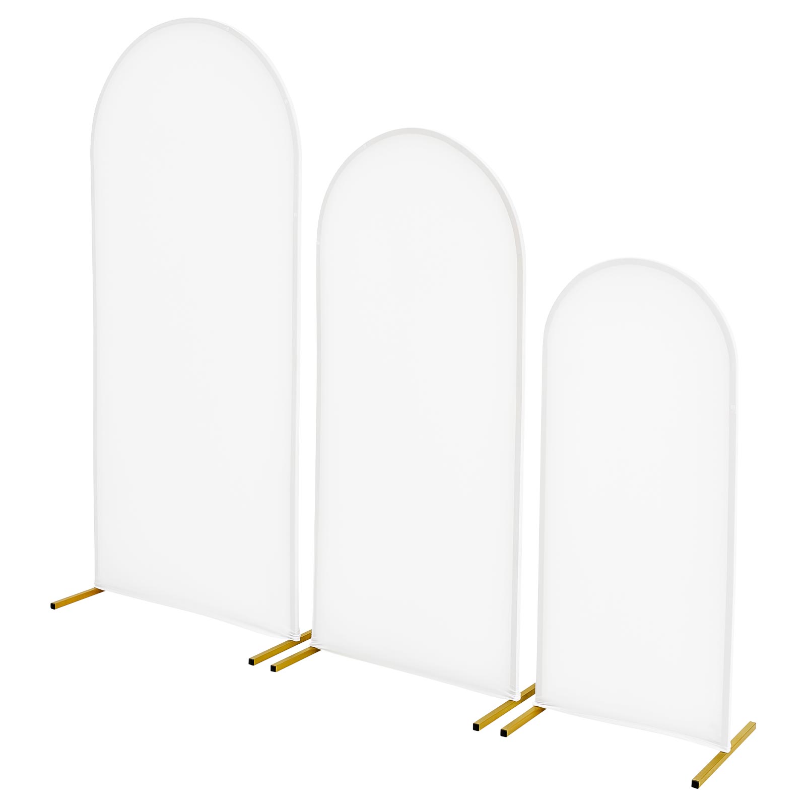 Mophorn Hochzeitsbogen 3er-set, 1,8/1,5/1,2 M, Metall-hintergrundständer In Goldoptik Mit Abdeckung, Ideal Für Feiern Wie Hochzeiten, Geburtstage, Abschlussfeiern Und Andere Festliche Dekorationen