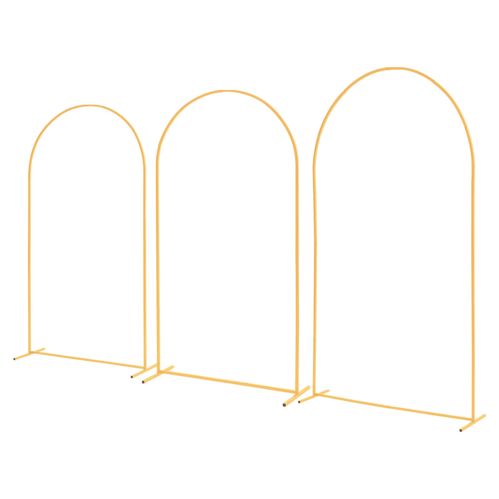 Mophorn Hochzeitsbogen 3er-set, 2,4/2,2/2m Hintergrundständer, Goldfarbener Metallbogen Für Feiern Wie Hochzeiten, Geburtstage, Abschlussfeiern, Feiertage Und Zeremonien
